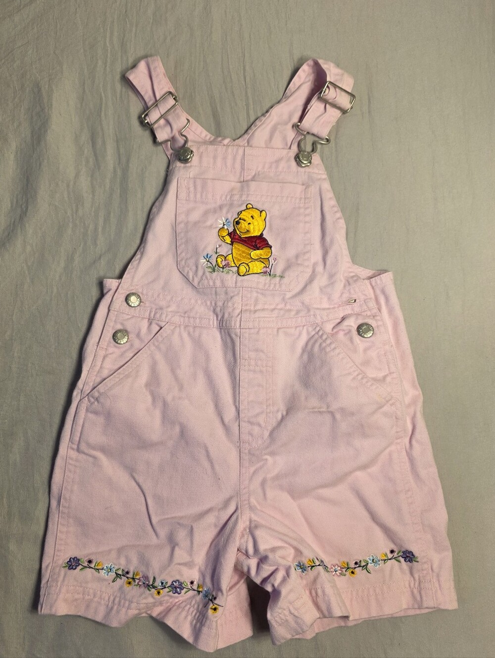 Vintage 2000s Disney Store Winnie the Pooh Embroidered Overalls